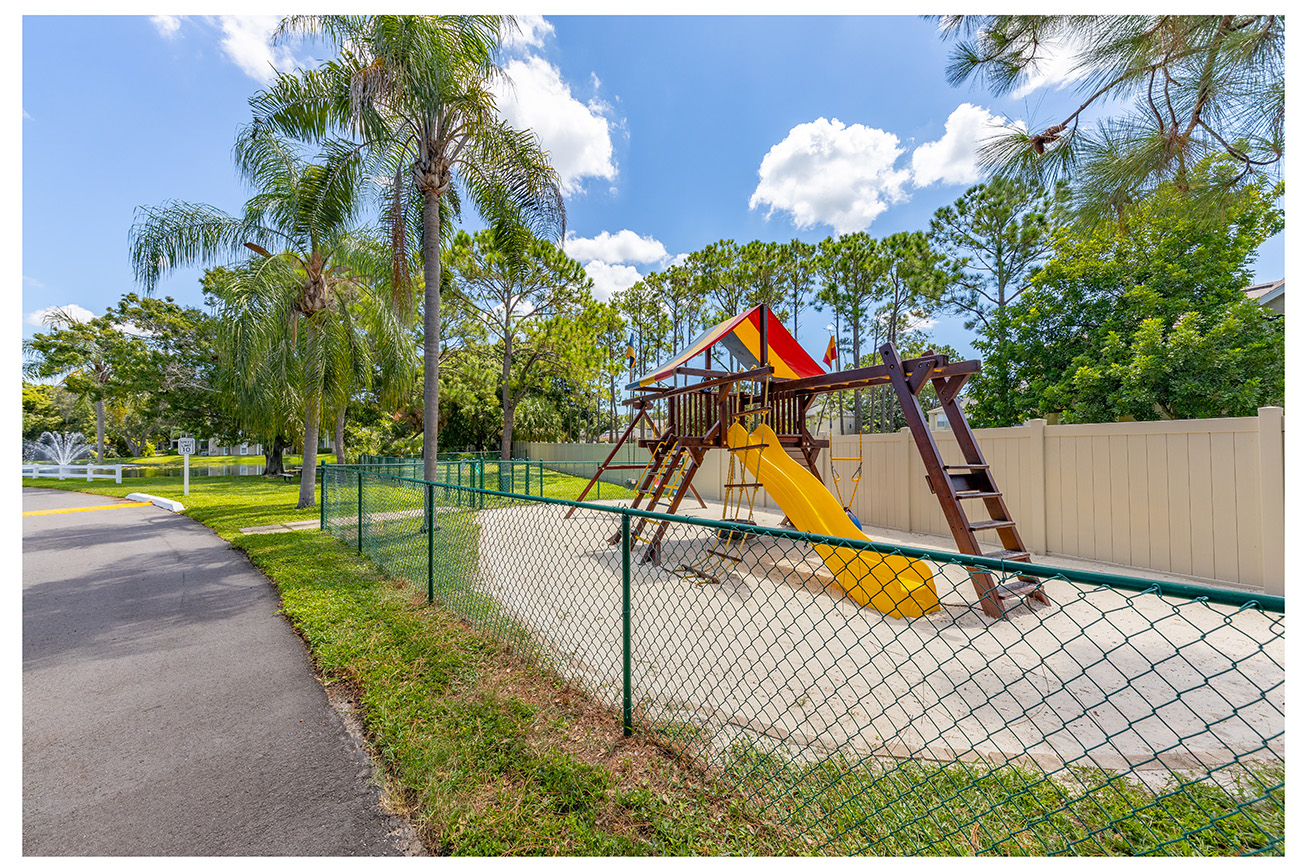 Private fenced playground